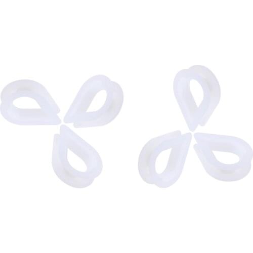 Set Of 6 Mairne Yacht White Nylon Plastic Thimbles For 16 Mm Wires Ropes