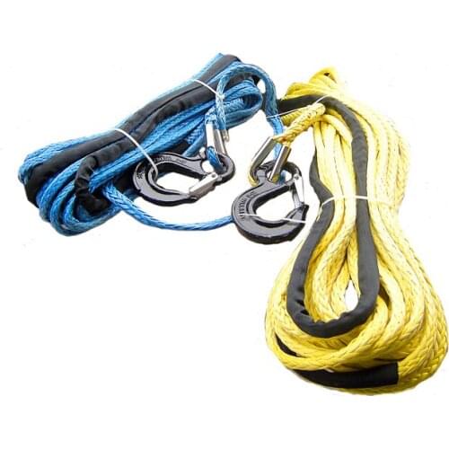 Super Power 12MM*40M 12 Strand UHMWPE Synthetic Winch Rope With Thimble