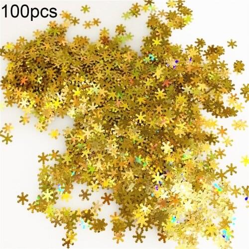 100pcs/bag 6mm 3D Ultra-thin Metallic Nail Art Sequins DIY Glitter Christmas Ornament Flakes Decal Manicure Decor Patch Sticker