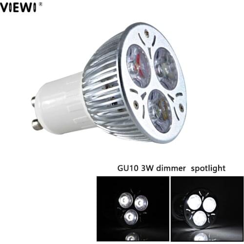 Bombillas gu 10 led spotlight dimmer 220v 3W bulb light 60 degree dimmable GU10 ceiling Aluminum home lights energy saving lamp