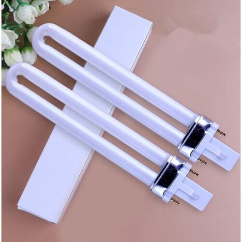 100pcs Nail Dryer UV Lamp 9W Bulb Hot New Professional Electronic Replacement Tubes Nails Art Polish Manicure F2642