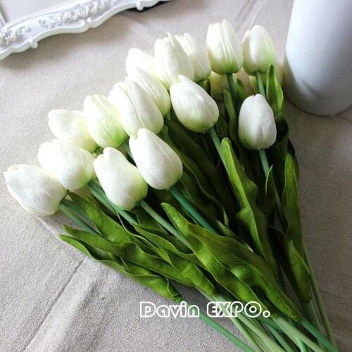 20pcs Big PU Tulip Artificial fake Flowers for Wedding diy Decoration Decorative flower home decor Bridal flowers flower bouquet