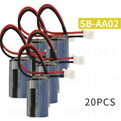 20pcs Original New Korea Tekcell SB-AA02 3.6V 1/2AA LS14250 ER14250 PLC Lithium Battery backup Batteries with plugs connectors