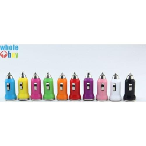 600pcs/lot Universal Mini 5V 1A USB The bullet Car Charger for iPhone 3G 3GS 4 4S 5 5s Samsung iPod Cell Mobile Phone