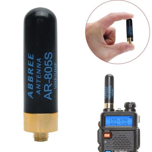 ABBREE AR-805S Mini Short Walki Talkie VHF UHF Antenna SMA-Female For Baofeng UV-5R UV-82 BF-888s UV-S9PLUS 9R Plus Radio