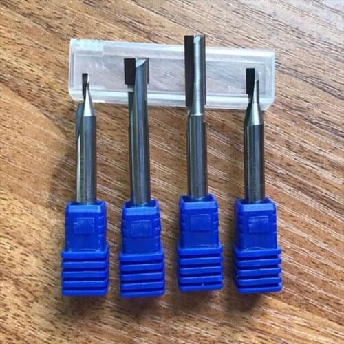 1PC Quality PCD Diamond Bit 2 Flutes Bottom Cleaning Milling Cutter pcd CNC Router Bits for Graphite Aluminum Copper Alloy