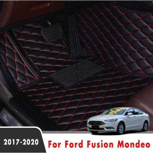 For Ford Fusion Mondeo 2020 2019 2018 2017 Car Floor Mats Decoration Parts Auto Interior Styling Custom Leather Waterproof Rugs