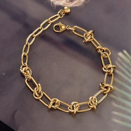 316L stainless steel fadeless personality light luxury INS small design delicate senior sense boudoir bracelet female style