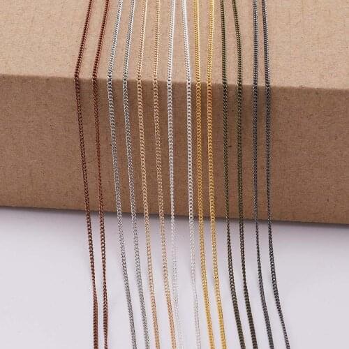5 m/lot Gold/Bronze Plated Necklace Chains For Jewelry Making Findings Materials Handmade DIY Necklace Chain Supplies