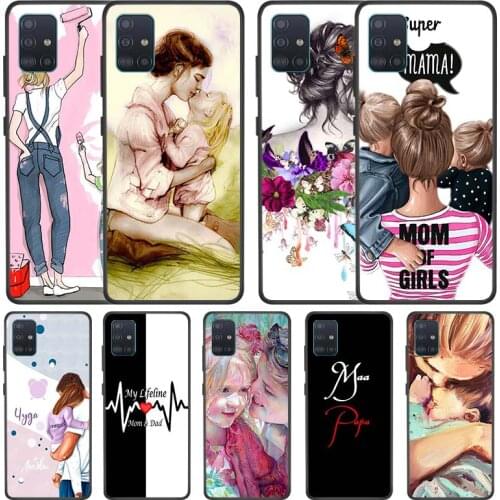 Mom Dad Baby Family Capas For Samsung Galaxy A51 A71 A72 M30s A21 A21s A31 A41 Phone Cases M31s M51 A21 A12 A02s Casing