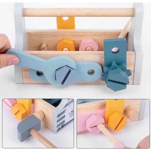 MontessoriChildrens Toolbox Baby Wooden Early Education Manual Brain Disassembly Nut Game Educational Toy Gift for Kids