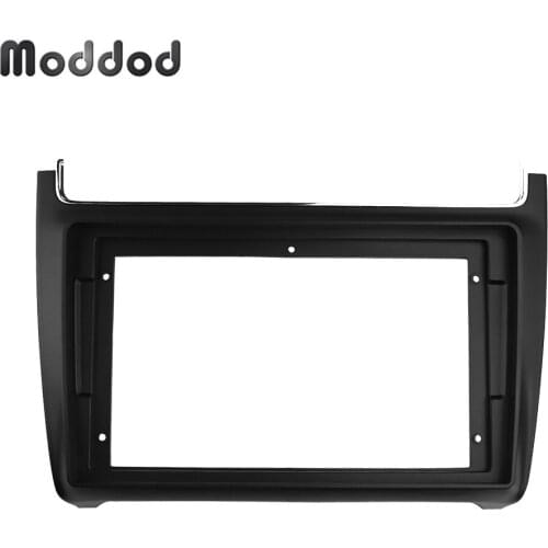 Double 2 Din Android Dash Kit 9 INCH Car Radio Fascia fit for VOLKSWAGEN POLO 2014 Stereo GPS DVD Player Install Panel Frame