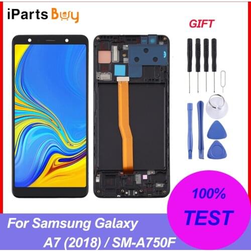 IPartsBuy TFT Material LCD Screen and Digitizer Full Assembly for Samsung Galaxy A7 (2018) / SM-A750F