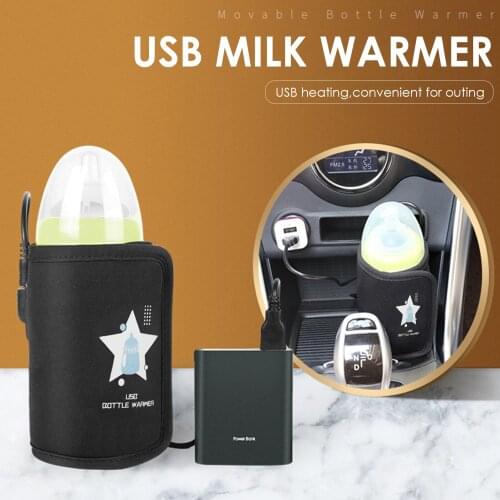 USB Insulated Baby Bottle Bags Portable Breastmilk Heating Bag