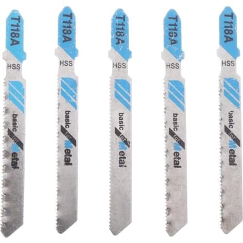 New High quality 5 Pcs HSS T118A Jig Saw Blades Wood Metal Fast Cutting Reciprocating Saw Blade