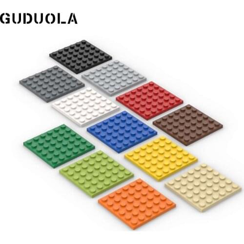 Guduola Small particle Plate 6x6 3958 MOC Assembly Building block Parts foundation plate / low board / low brick 10 pcs/lot
