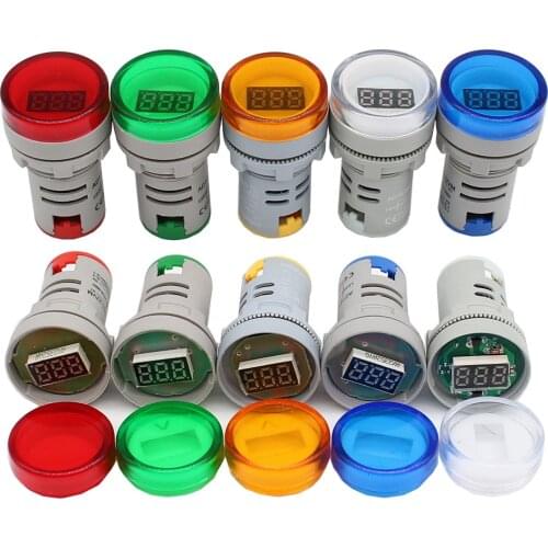 22MM AD16 AD16-22DSV type AC60-500V Mini Voltage Meter LED Digital Display AC Voltmeter Indicator Light/Pilot Lamp