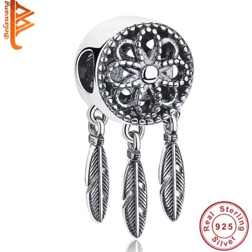 Fashion 925 Sterling Silver Beautiful Dreamcatcher Holder Beads fit Charm Original Bracelet DIY Women Jewelry Christmas