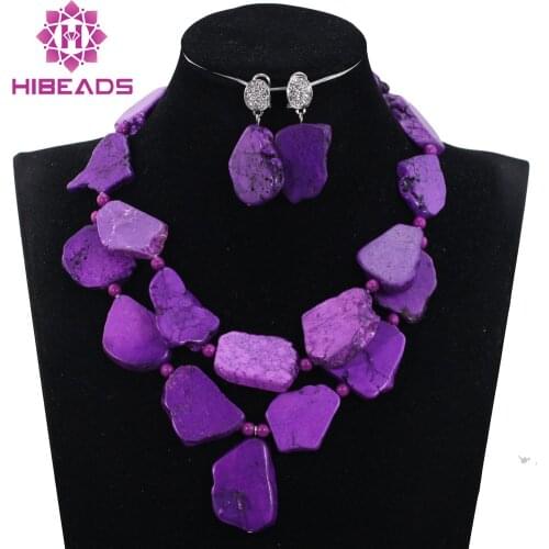 Fashion Statement Necklace Set Indian Jewelry Wedding Set Purple Necklace Earrings Set Mothers Day 7 Colors Free Shipping TN168