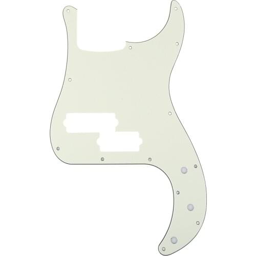 Musiclily Pro 5-String 13-Hole Contemporary P Bass Pickguard for Fender Mexican Precision Bass, 3Ply Ivory