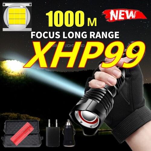 NEW XHP99 High power led flashlight rechargeable 18650 26650 battery USB lumen super powerful torch xhp90 xhp70 flash light