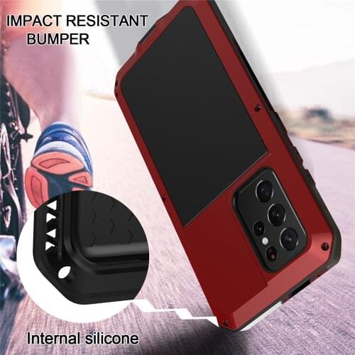 Shockproof Metal Armor Phone Cover For Samsung Galaxy S21 Ultra Case Heavy Duty Protection Full Cover For Samsung S21 Plus Funda