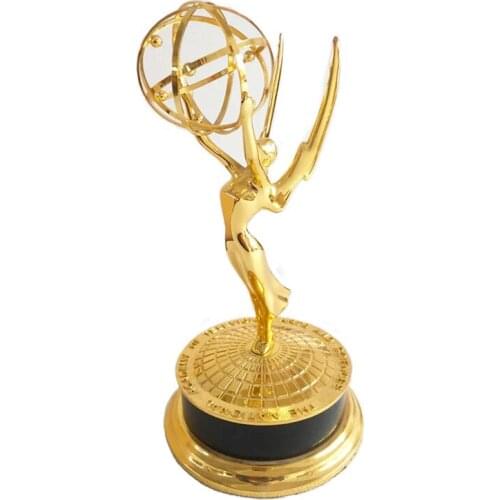 REAL LIFE SIZE 29-39CM 1:1 EMMY TROPHY ACADEMY AWARDS OF MERIT 1:1 METAL TROPHY HOME DECORATION ACCESSORIES