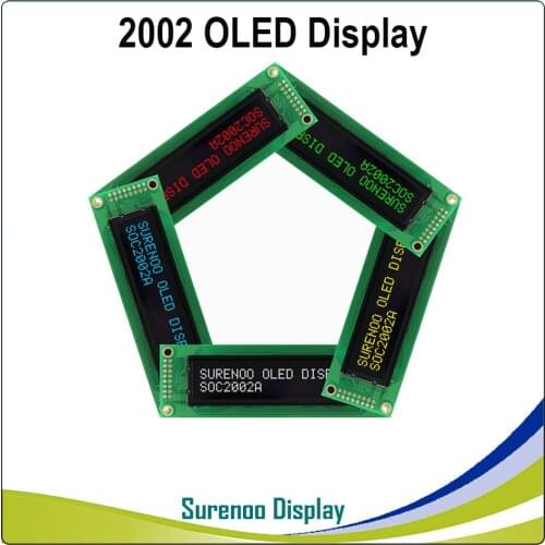 Real OLED Display, 2002 Parallel OLED Compatible 202 20*2 Character LCD Module Display LCM Screen IIC I2C WS0010, Support SPI