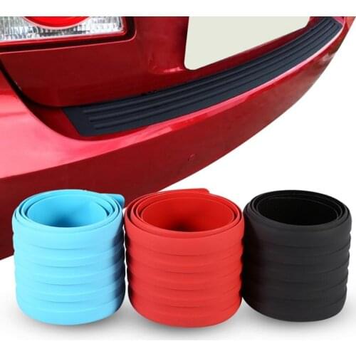 Akozon Rubber Back Protector Bumper New Door Protector Bumper Trunk Protective Cover Protective Strip Fit for most cars