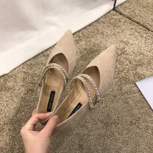 Pointed Toes Flats Shoes Women Summer Autumn Women Shoes New Slip on Sandals Women Classics Strap Shoes Elegant Shoes U19-67