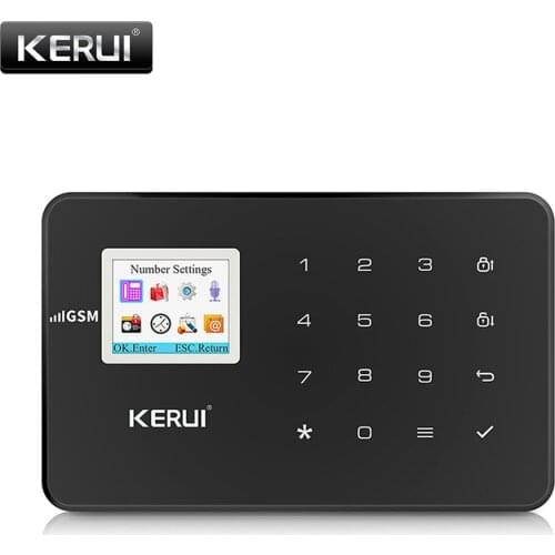 KERUI G18 Home Security GSM Alarm Host Black Color Android IOS APP Remote Control Security Burglar Alarm System