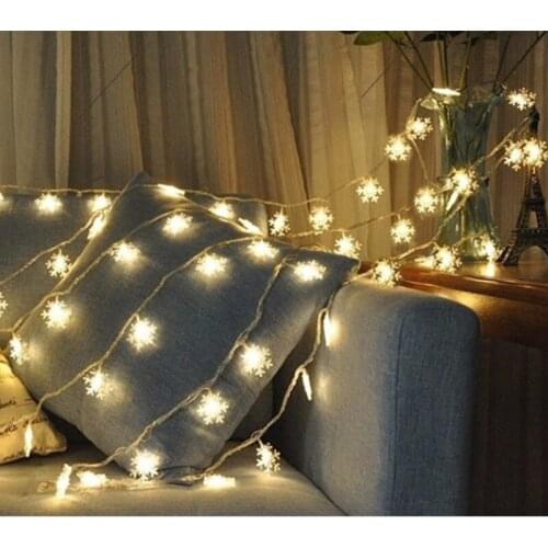 Snow lantern string LED small colored lights star lights battery box flash lights Christmas Holiday Ins decorative lights