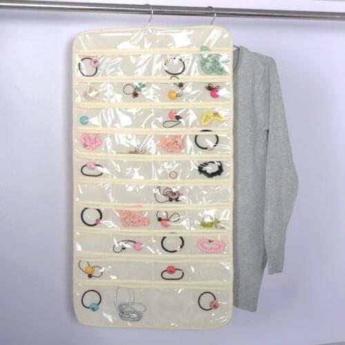 80 Pockets Hanging Jewelry Storage Bag Double sided Wardrobe Closet Organizer Earring Ring Display Holder Keys Sundries Pouch