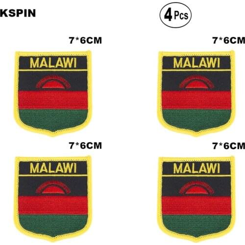 Malawi Shiled Shape flag patches national flag patches for Cothing DIY Decoration