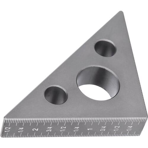 Esquadro Triangle Ruler Aluminum Alloy 45/90 Degree Frosted Right Angle Gauge Woodworking Tool Angle Ruler