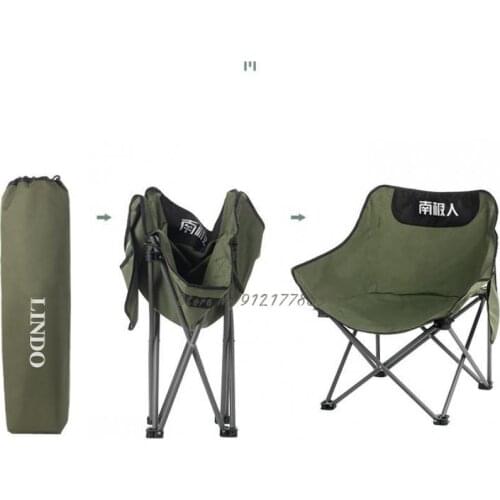 Outdoor folding chair portable backrest lazy moon chair director art student picnic chair fishing chair stool