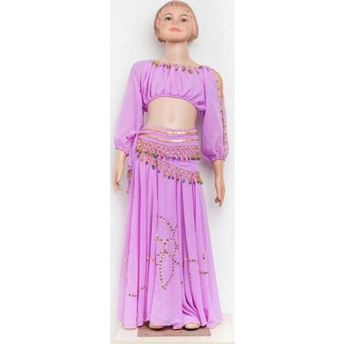 New Arrival Children Women Cheap Prices Oriental Tribal Arabic Kids Belly Dance Costume wear belly dancing top and skirt 7411