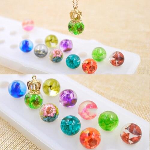 1.5cm Stereo Flat spheric DIY Resin Decorative Craft Jewelry Making Mold Silicone Mould epoxy resin mold for jewelry