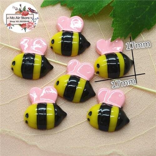 10pcs Resin flatback Cabochon cute bee animal Art Supply Decoration Charm Craft