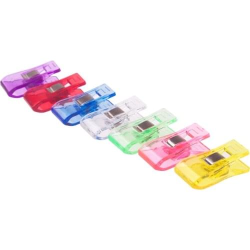 10pcs Multicolor Round plastic Clamp Paper Bookmark Clips Memo Clip Student School Office Supplies