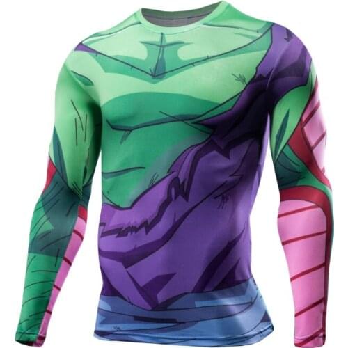 2021 T shirts Men Compression Shirts Anime Long Sleeve T-shirt Fitness Tops Harajuku Cosplay Anime Cool Funny Fitness Tshirts