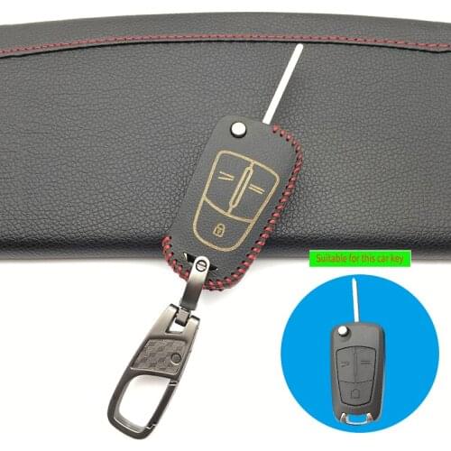 3 Buttons Leather Remote Flip Folding Key Shell Cover For Opel Astra H J G Insignia Vectra C Corsa D Zafira B Signum Vauxhall