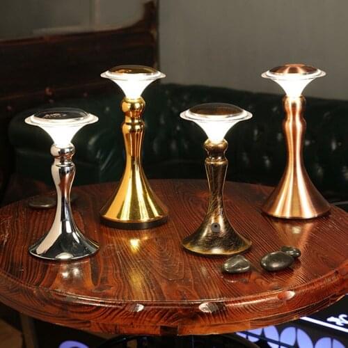 Retro Cordless Bar Table Lamp Touch Sensor Rechargeable Portable Bedroom Bedside Night Lights Dimmable Restaurant Cafe Desk Lamp