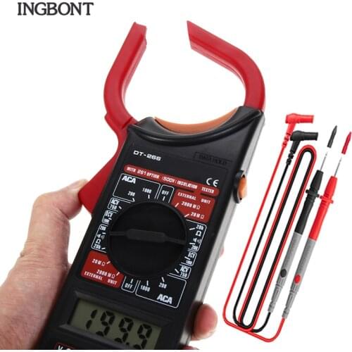 DT-266 Digital Amper Clamp Meter Multimeter NCV Current Clamp Pincers Voltmeter Ammeter 600A AC/DC Ohm Current Voltage Tester