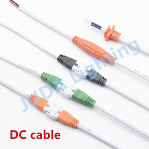DC docking male and female cable Self-locking LED light 2*0.3mm DC connector plug wire 2 core power cord Lighting Accessories