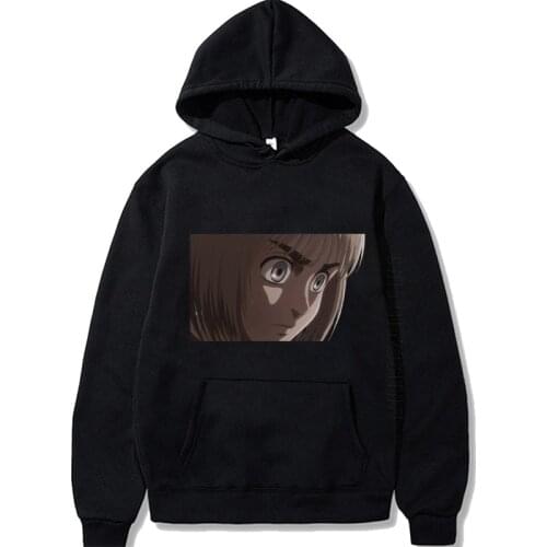 Armin Arlert Attack On Titan Anime Print Hoodies Streetwear Men Cartoon Graphic Pullover Oversized Warm Autumn Hoodies