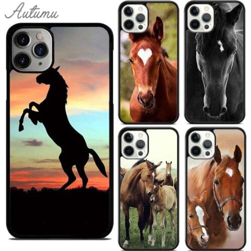 Horse Animal Running cool Phone Case for iPhone 11 12 Pro Max mini X XR XS SE 2020 5 6S 7 8 Plus Samsung Galaxy S8 S9 S10 Cover