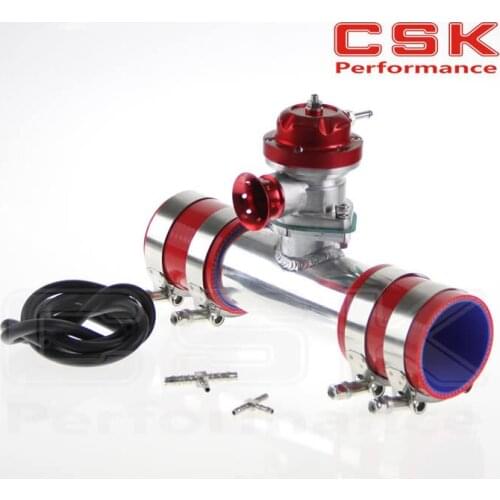 RED 30PSI TS BOV turbo +2" 50*150mm Flange Pipe + 2 * RED silicone hoses+ 4*clamps