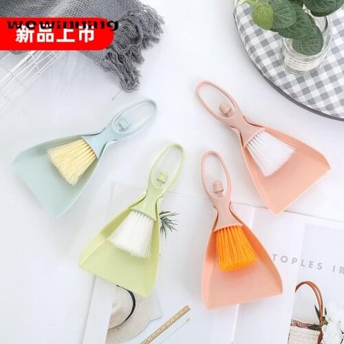 Small broom dustpan set creative Mini broom desktop cleaning brush dustpan keyboard small tools small dust