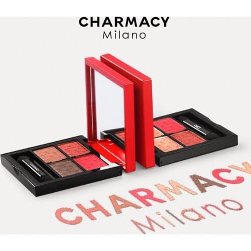 CHARMACY Matte Smokey Eyeshadow Long-lasting High Quality Glitter Eye Shadow Soft Glam 4 Colors Eyeshadows Palette Female Makeup